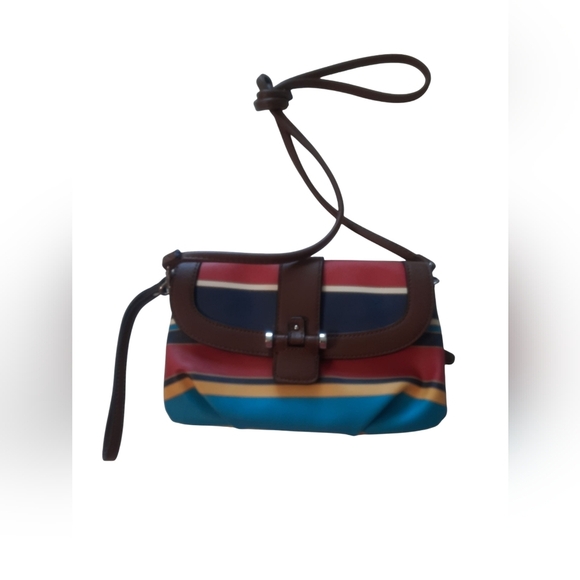 Chaps Striped Multicolor Crossbody Bag - Picture 13 of 16